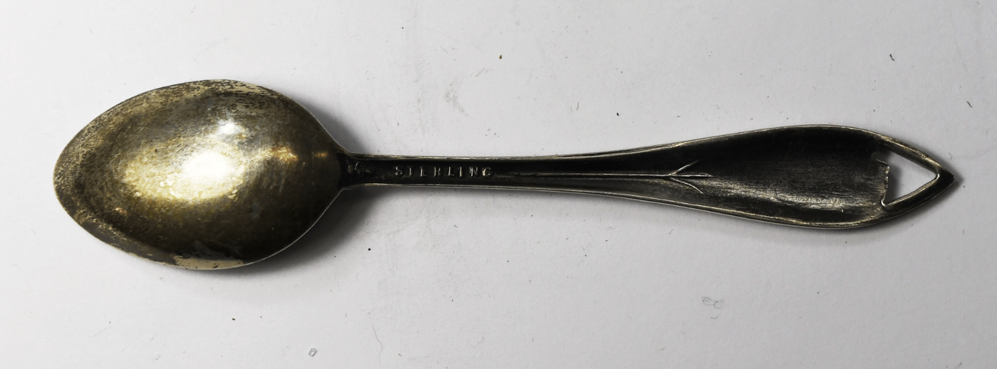 Sterling Silver HH Tammen Cheyenne Wyoming Souvenir Spoon 4-1/4"