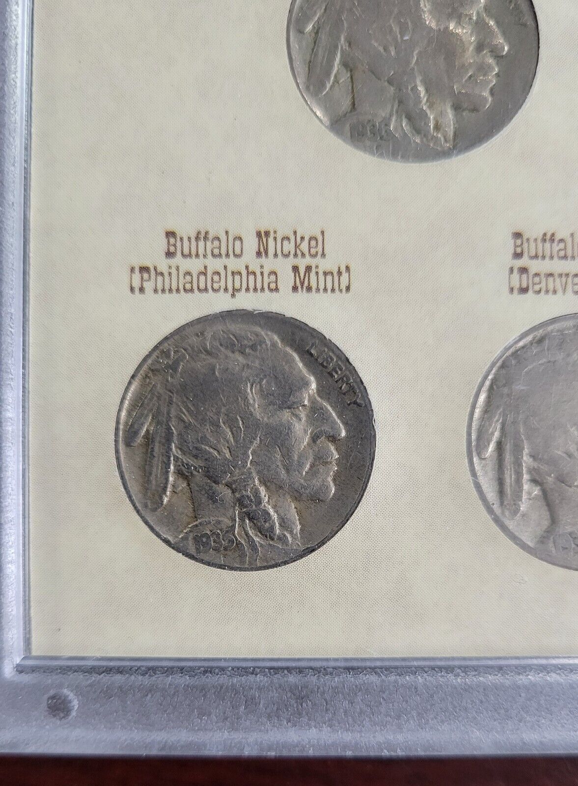 The Historic Buffalo Nickel Mint Mark Collection Coin Set 1935, 1936 S, 1937 D