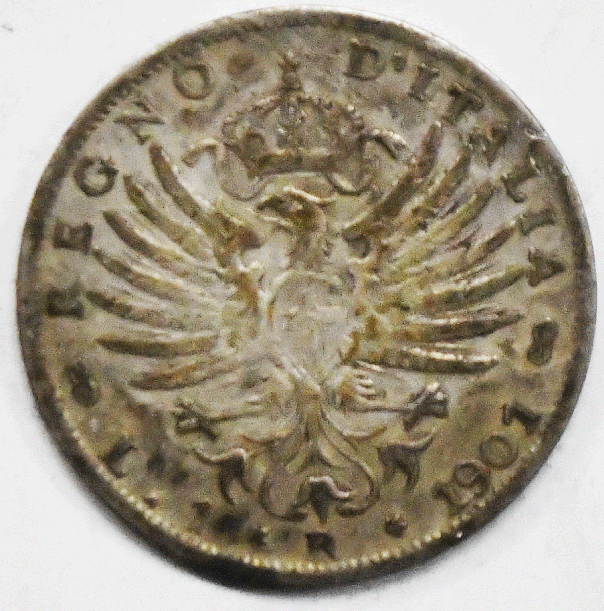 1901 R Italy Lira Silver Coin KM# 32