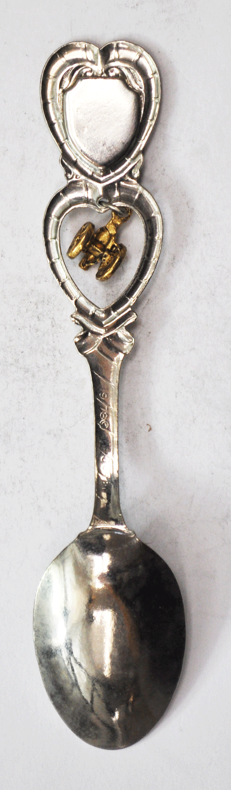 Stainless 1978 Josef Souvenir Spoon Heart Gettysburg PA Canon Charm 4-3/4"