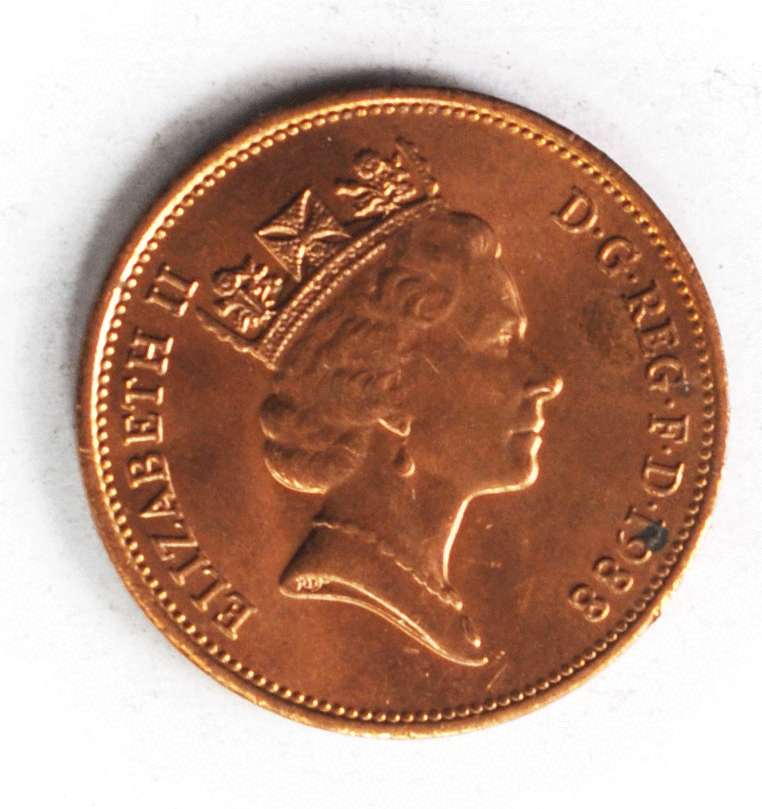 1988 Great Britain 2 Two Pence KM# 936