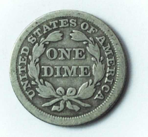 1853 Arrows 10c Seated Liberty Silver Dime Ten Cents Philadelphia