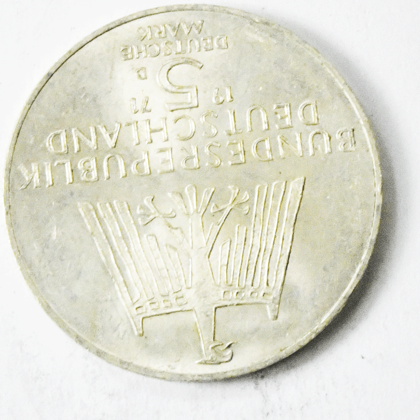 1971 D Germany Federal Republic 5 Five Mark Silver Coin KM#129