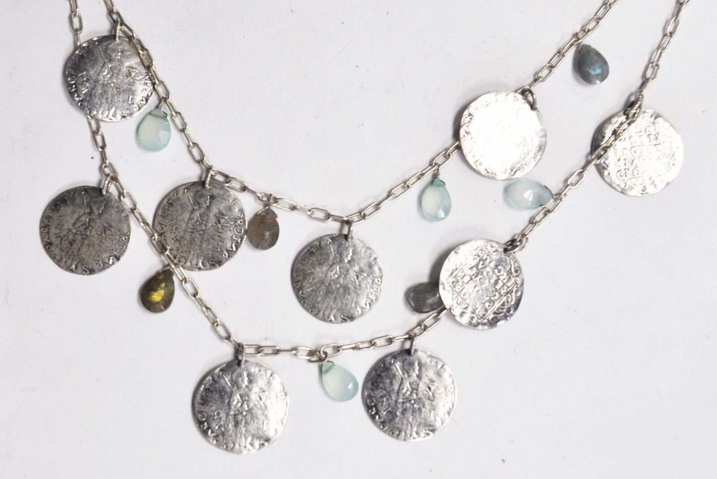 Silver Plate Netherlands Medal Ducat Copy Necklace 21mm 18-3/4"