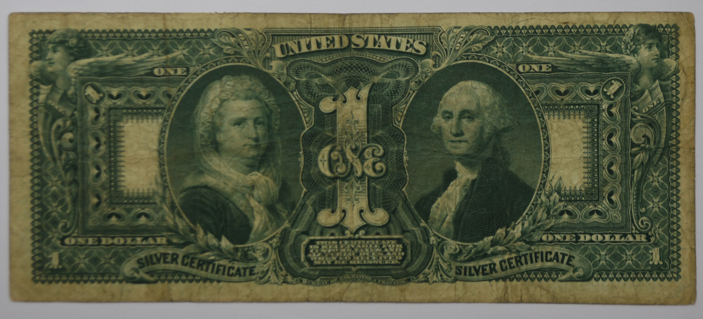 1896 $1 Silver Certificate Large Educational Note Red Seal 807099