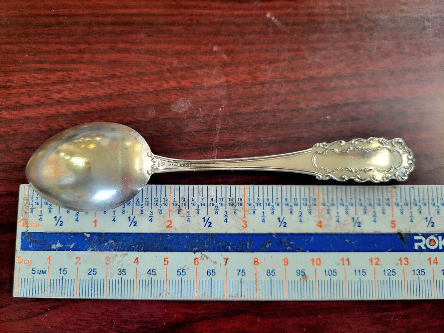 Sterling Silver Souvenir Spoon Lawrence, Michigan MI Hand Engraved Watson