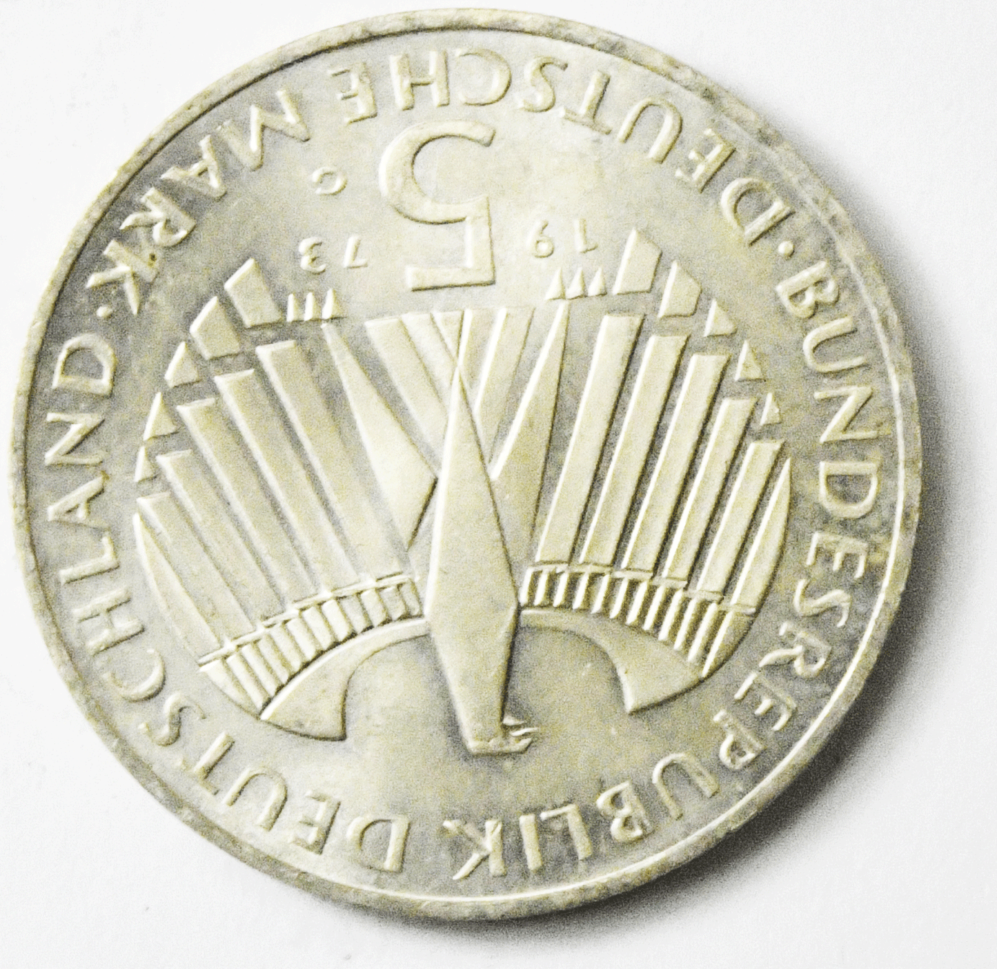 1973 G Germany Federal Republic 5 Five Mark Silver Coin KM#137