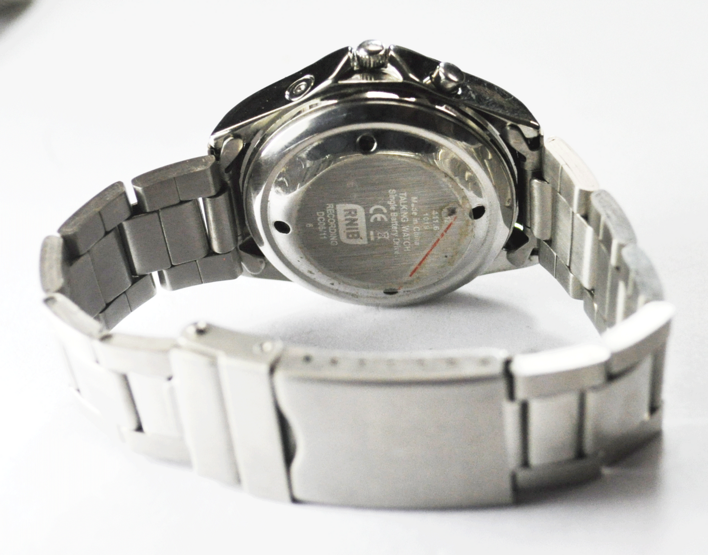 Lifemax Talking Watch White Dial Wristwatch Quartz 36mm Alarm Day Date