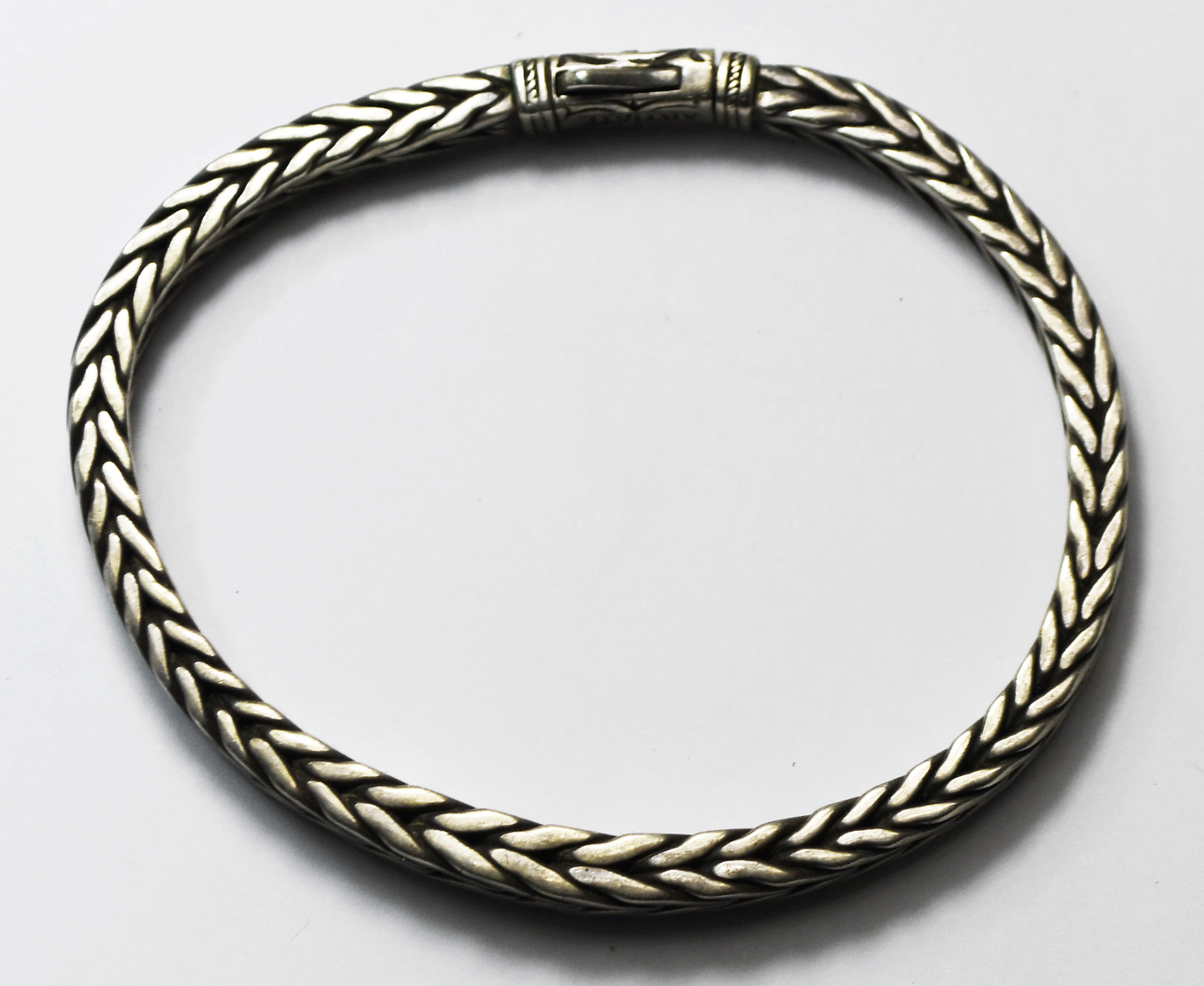 Sterling Silver Scott Kay Artiste Heavy Square Foxtail 7x4mm Bracelet 8.5"