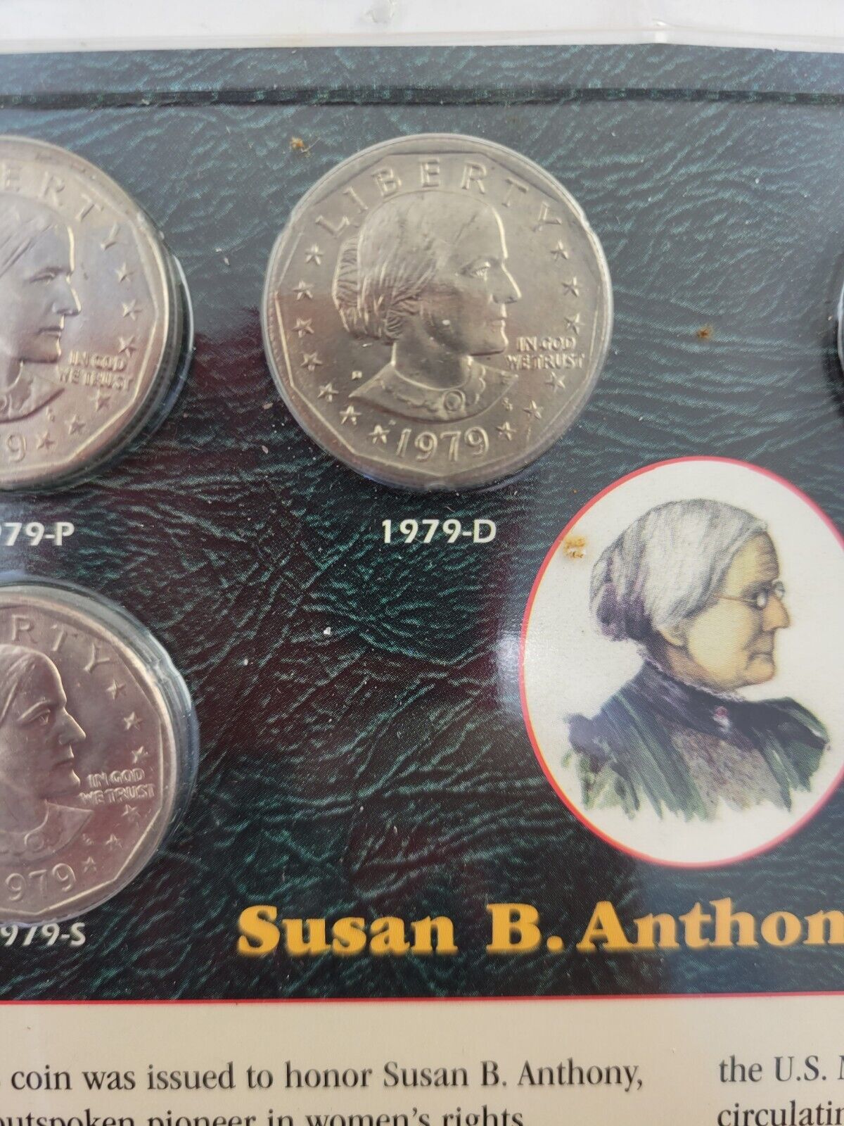 Susan B Anthony Dollar Set 1979 & 1980 Apollo 11 Littleton