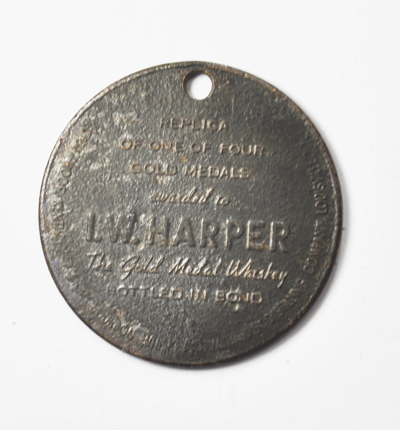 Rare LW Harper Whiskey Louisiana Purchase Grand Prize Medal 38mm Bronze