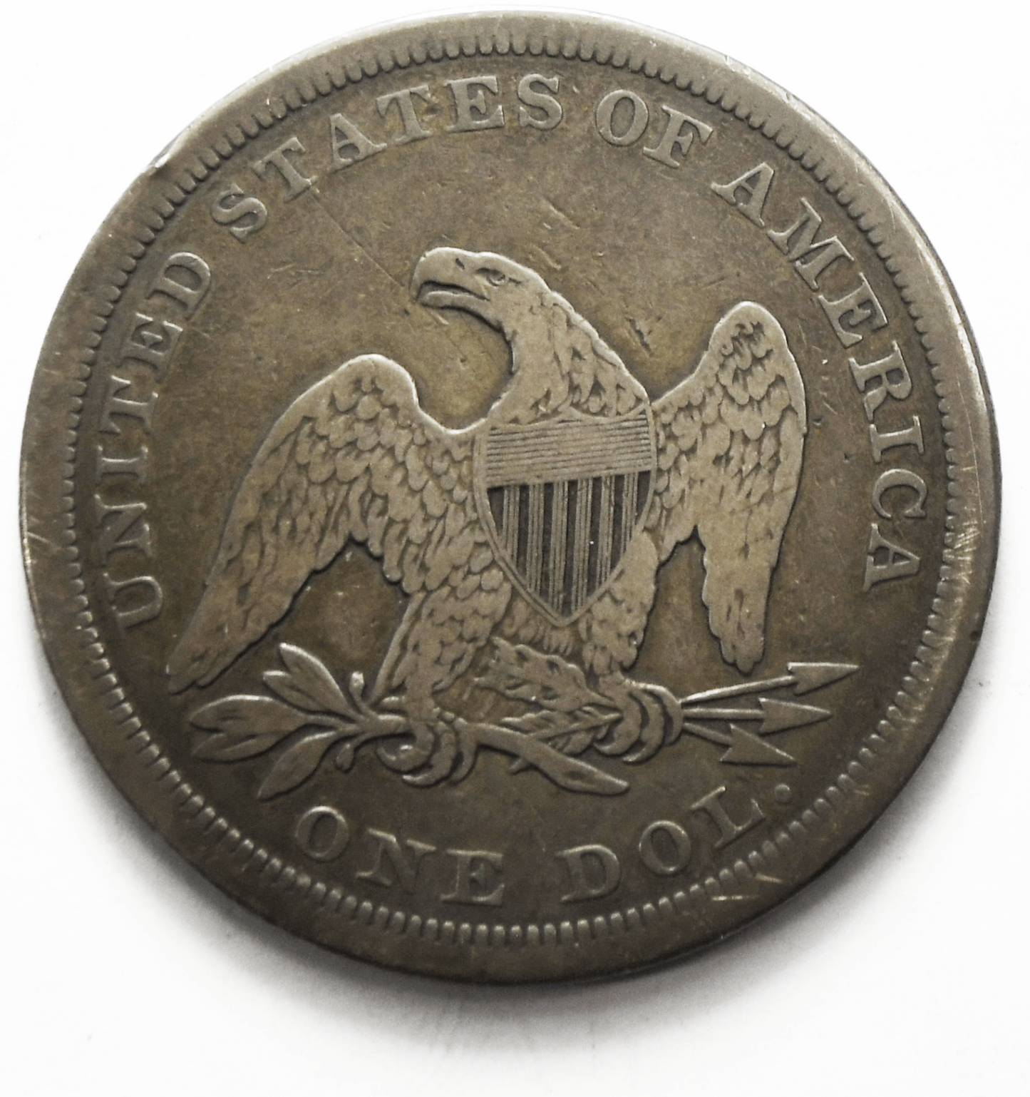 1843 $1 Seated Liberty One Dollar US Coin Philadelphia Rare