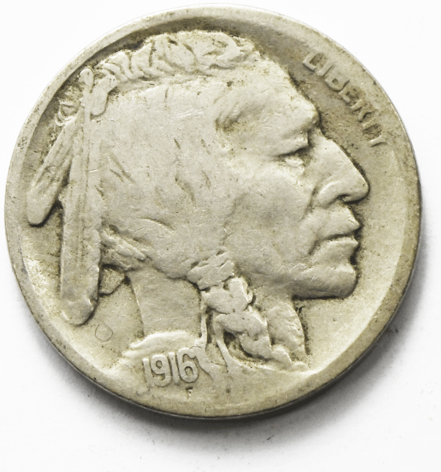 1916 5c Buffalo Nickel Five Cents Philadelphia