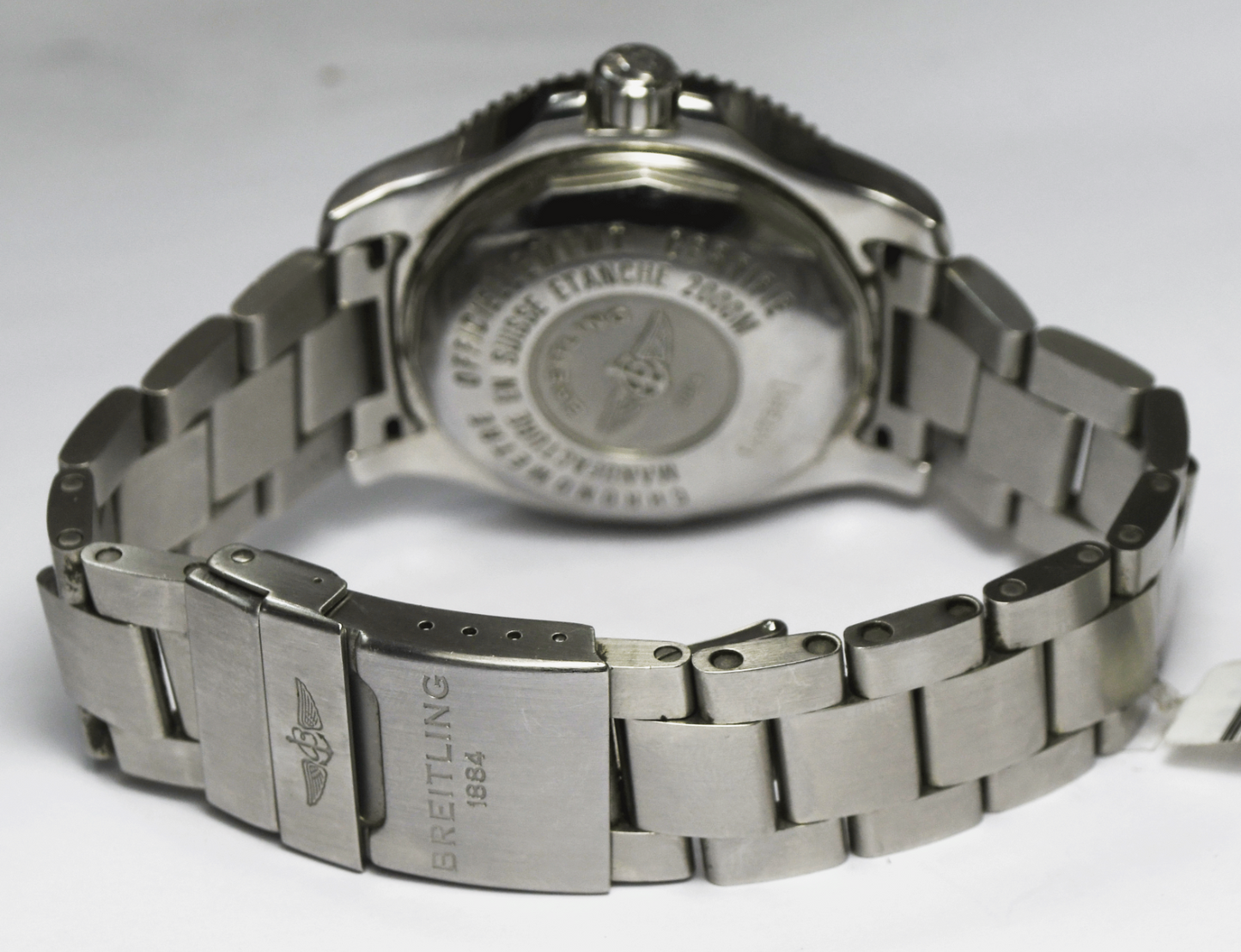 Breitling Super Ocean Automatic A17364 44m Stainless Orange & Black 8" Wrist