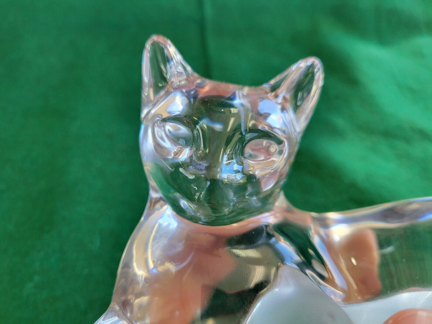 Lenox Crystal Kitty Cat with Kitte Figurine Full Lead Crystal 1st edition