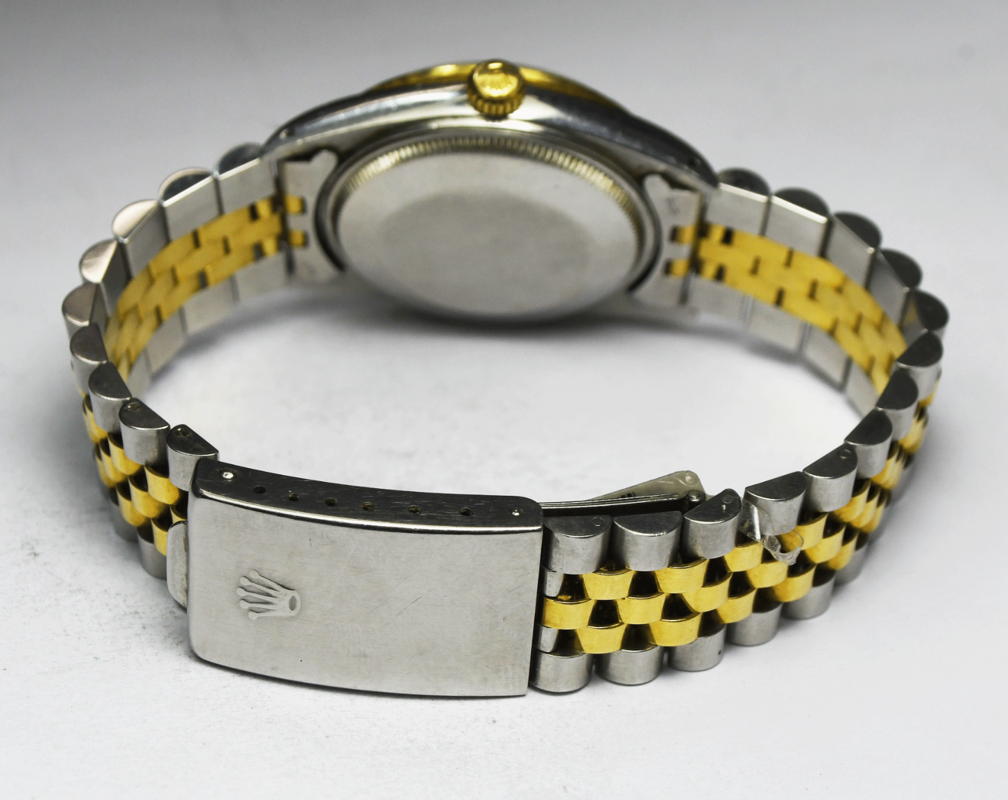 1986 Men's Rolex Datejust 15053 Silver Stick Dial 34mm Diamond Bezel 18k