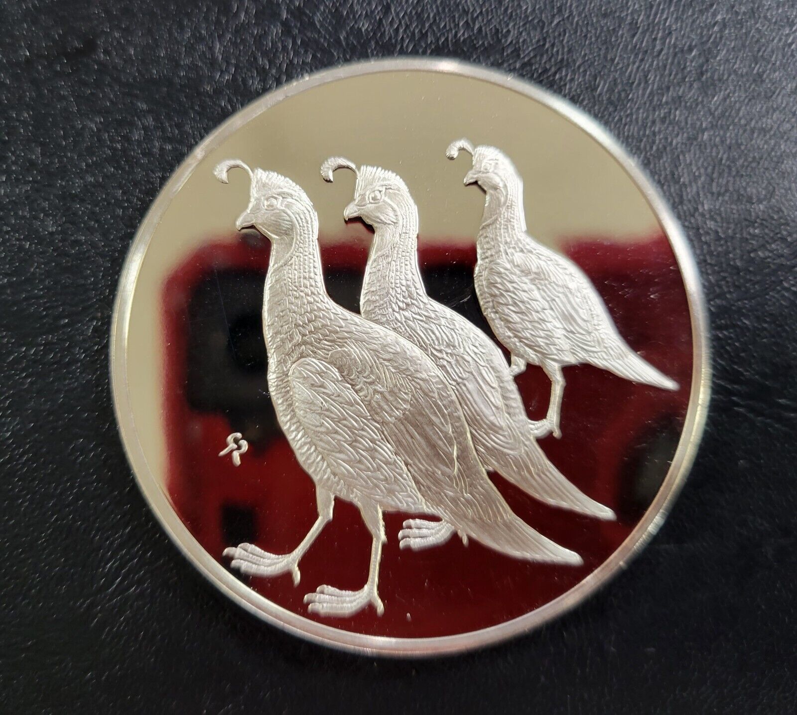1973 California Quail 2.1oz. Franklin Mint Solid Sterling Silver