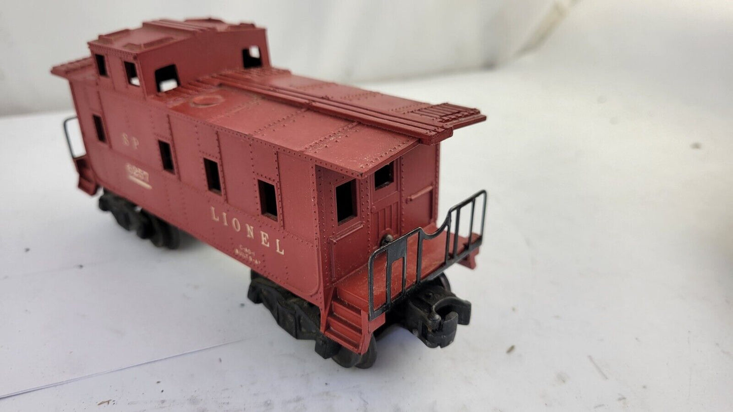 Vintage Lionel O Lines Red SP Caboose 6257 w/Original Box