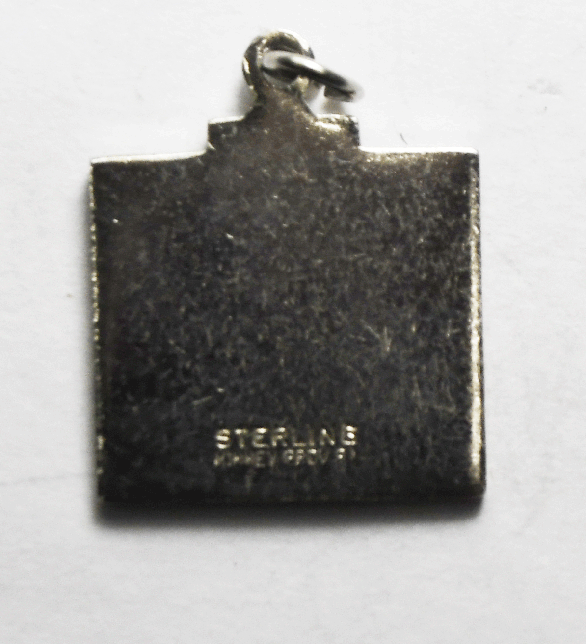 Sterling Vintage Kinney Red Enamel Hays High School Kansas Charm 22mm x 18mm