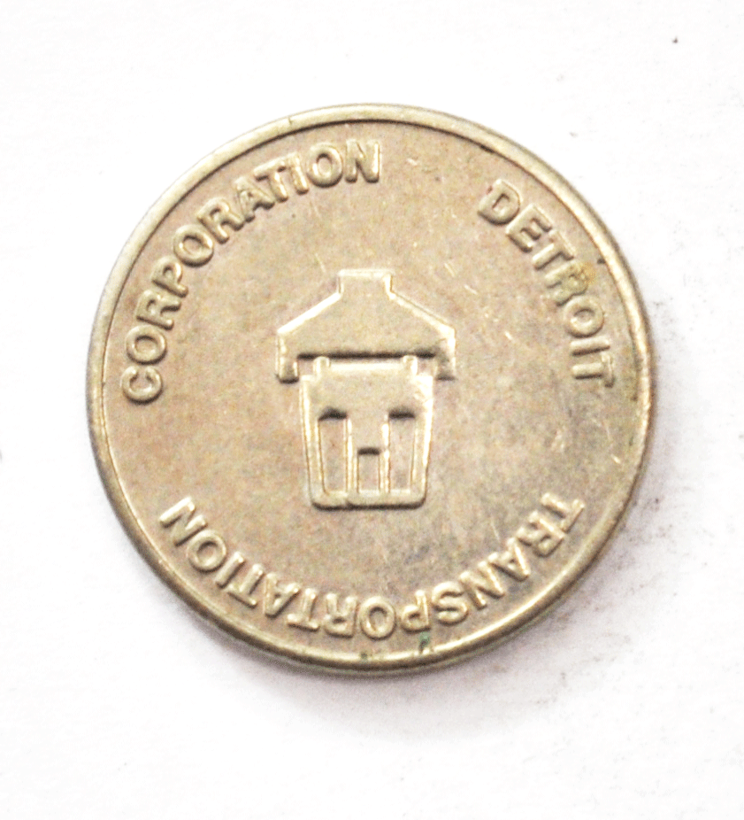 City Detroit Transit Token Corporation Transportation DPM 23mm