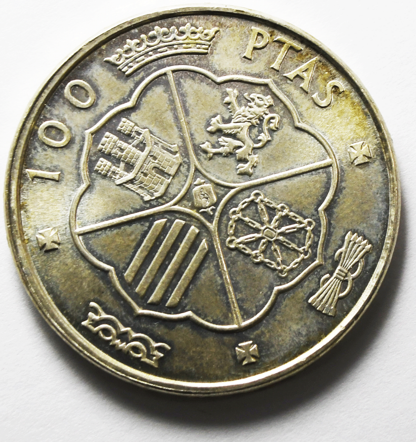 1966 (70) Spain 100 One Hundred Pesetas Silver Coin KM# 797