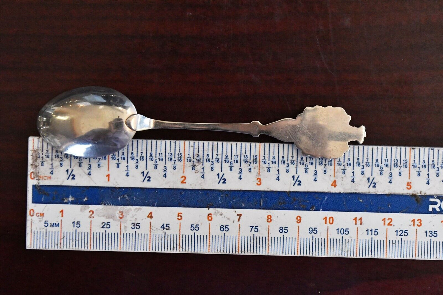 Berling Enameled .800 Fine Silver 4 3/8" Souvenir Demitasse Spoon .36 oz.