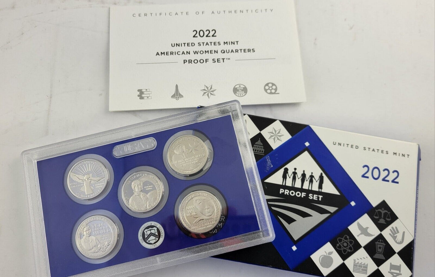 2022 S American Women Quarters 5 Coin Clad Proof United States Mint