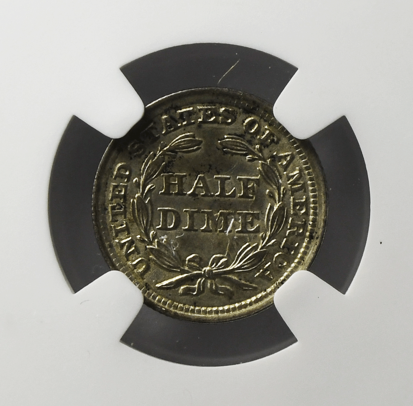 1857 H10c Seated Liberty Silver Half Dime Philadelphia NGC MS61