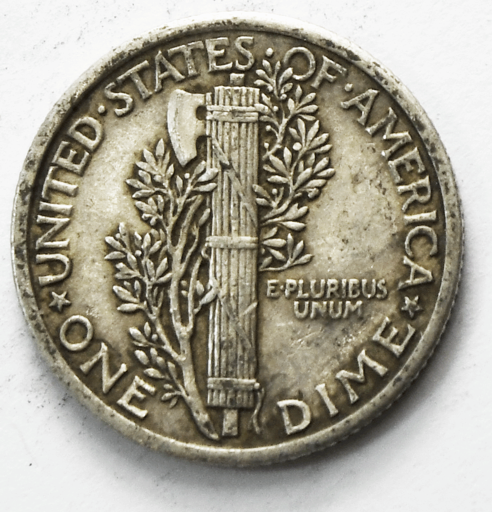 1918 10c Mercury Silver Dime Rare Ten Cents Philadelphia