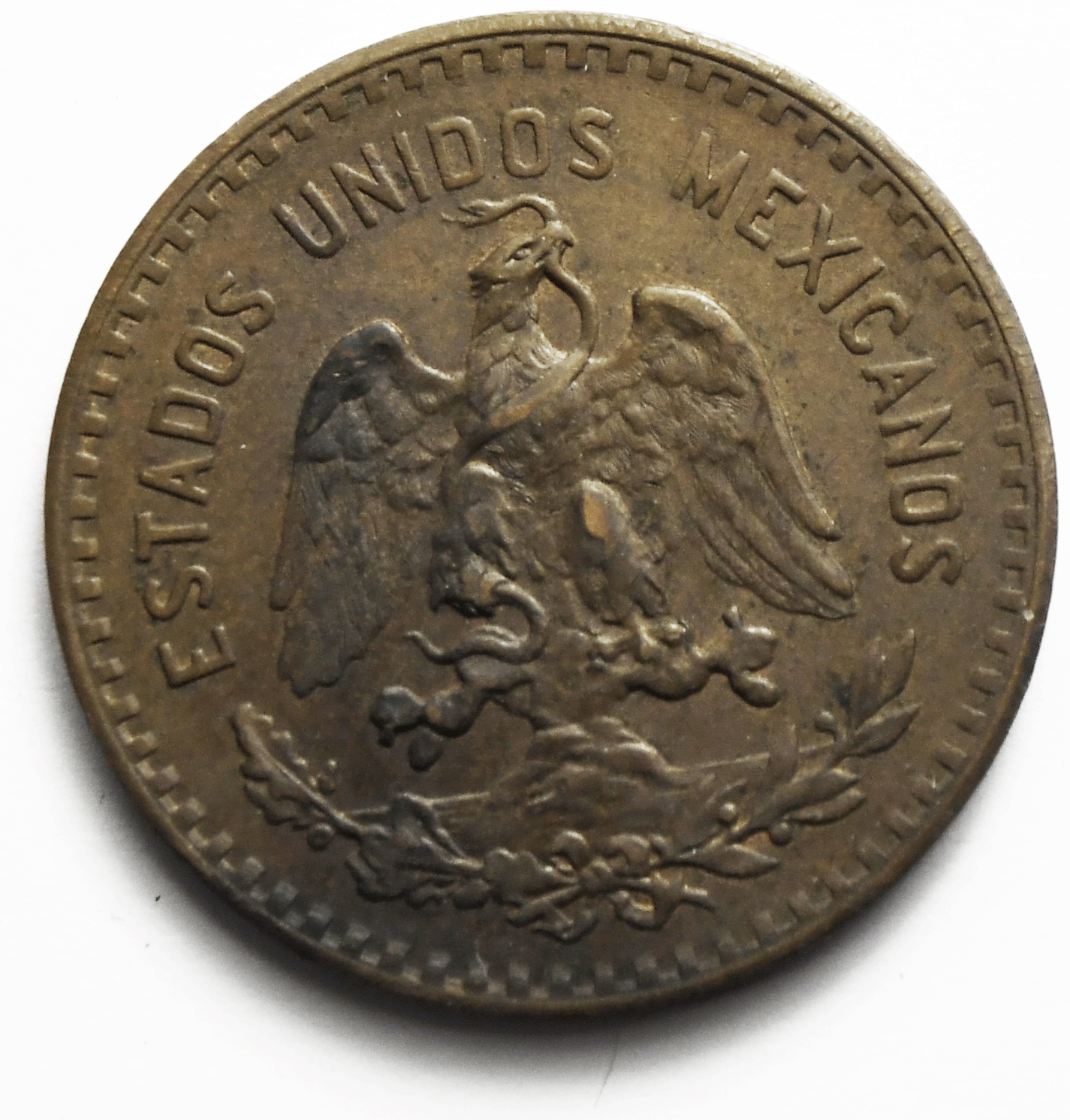 1928 Mexico Estados Unidos Mexicanos 5 Five Centavos Coin KM#422 Small Date