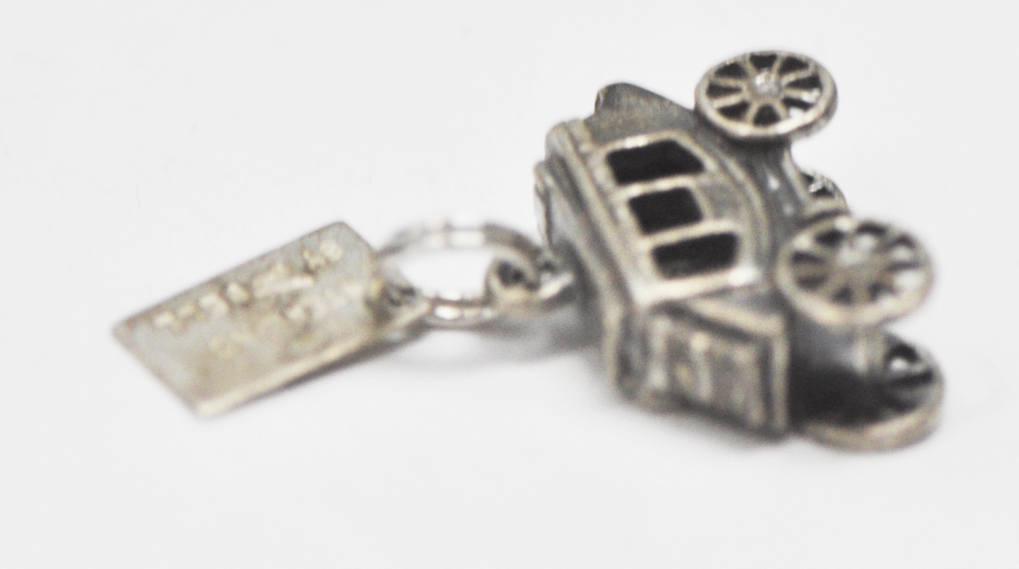 Sterling Silver Bell Trading Cowboy Hall of Fame Stage Coach 20mm