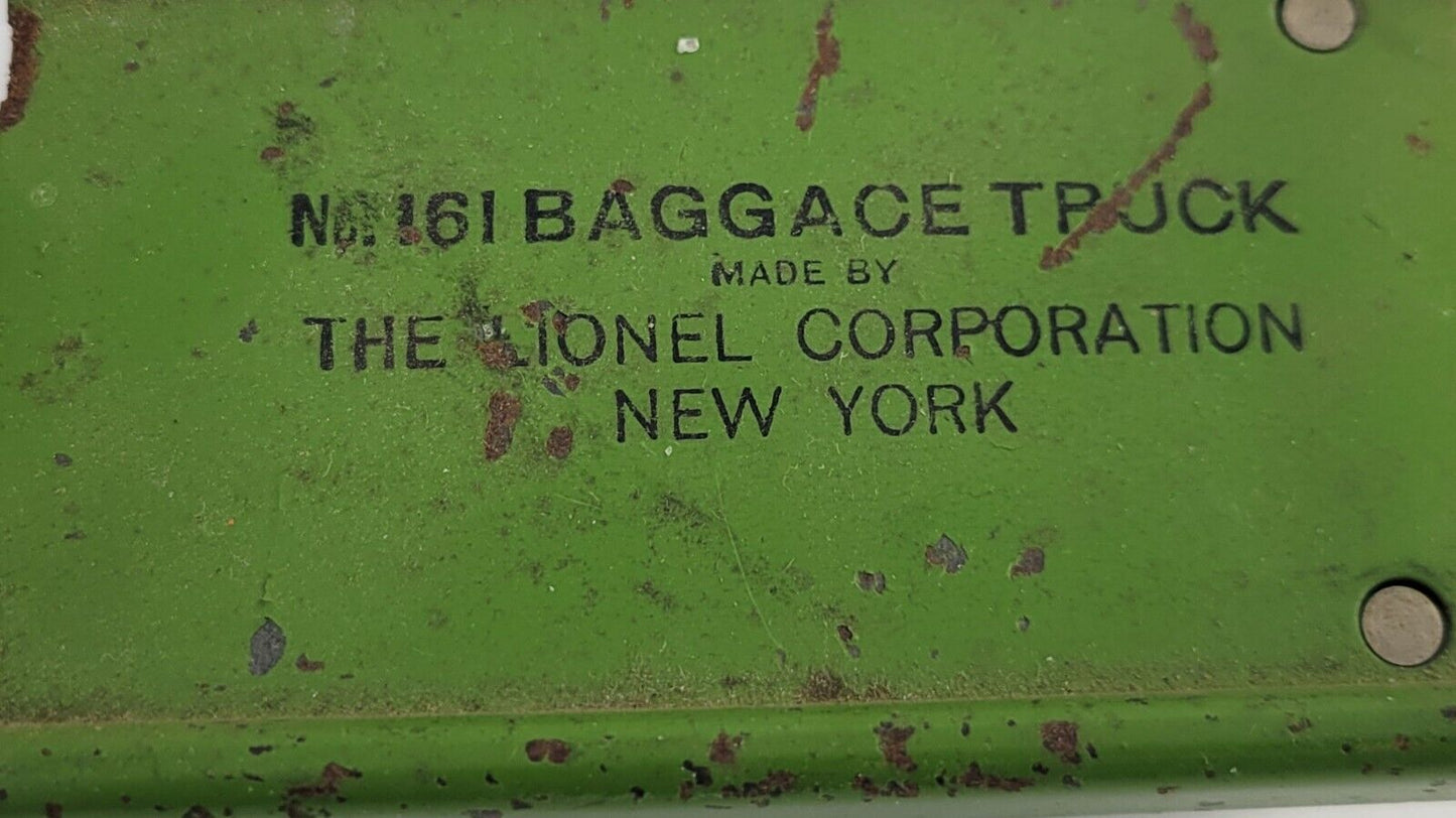 Lionel Prewar Metal Baggage Truck No.161 New York O Gauge Lionel Corporation