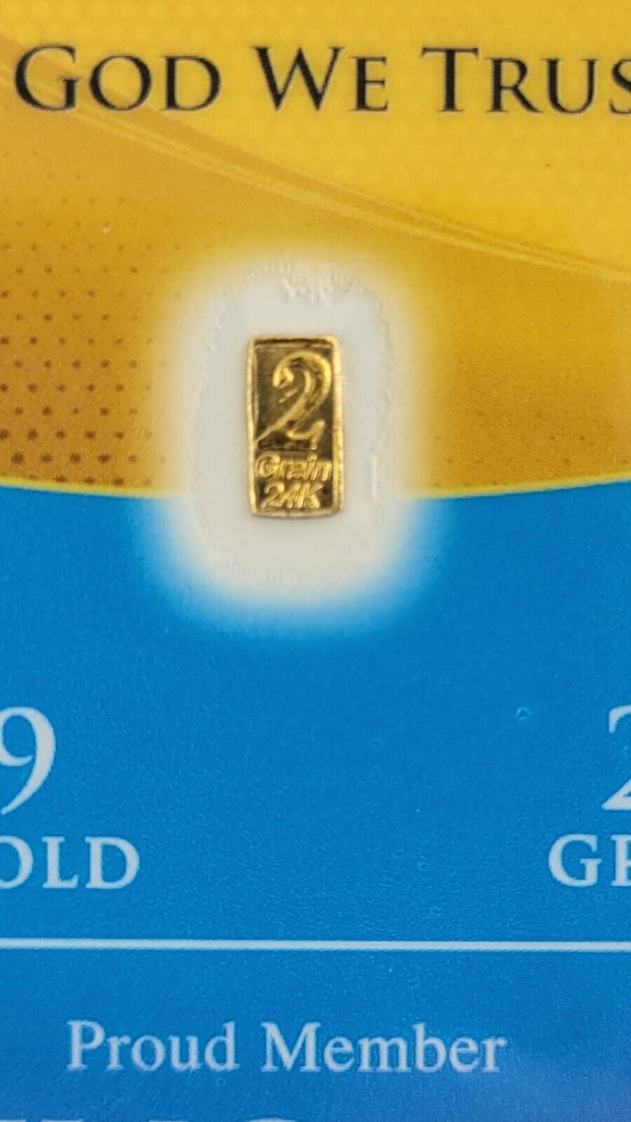 2 Grain .999 FINE GOLD BAR BENCHMARK STRATEGIC METALS Certified USA Sealed