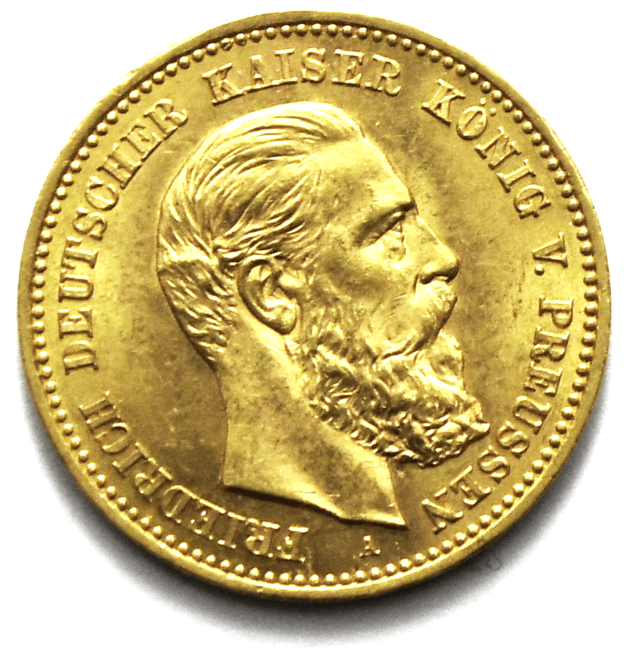 1888 A German States Prussia 10 Ten Mark Gold Coin KM# 514 Uncirculated