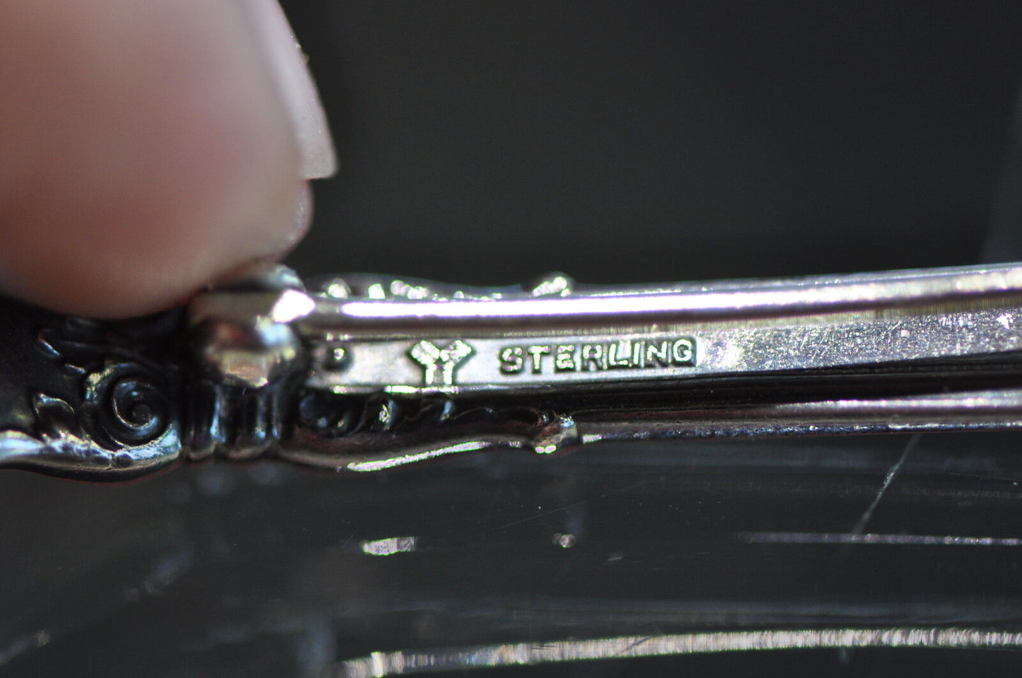 1934 Charles II by Lunt Sterling Silver Spoon Pin Pendant .49oz. Mono Nice!!