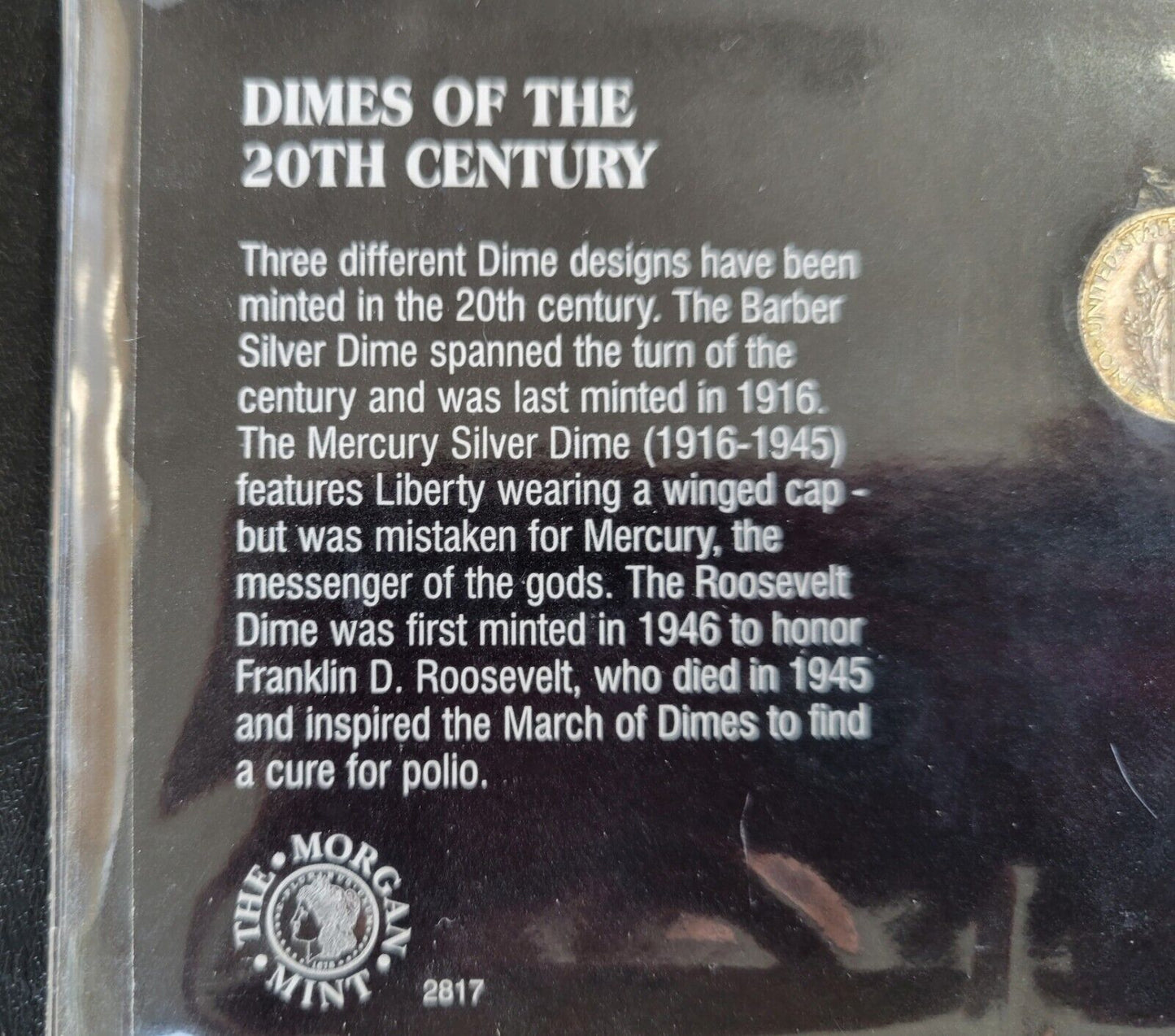Dimes Of The 20th Century Barber, Mercury, Roosevelt 3 Coin Set 1900, 1943, 1989