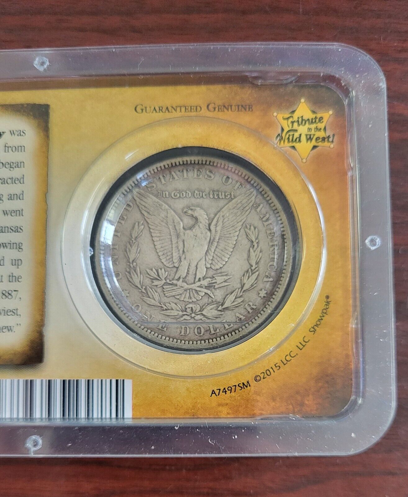 1883 P Morgan Silver Dollar in Littleton holder Doc Holiday O.K. Corral