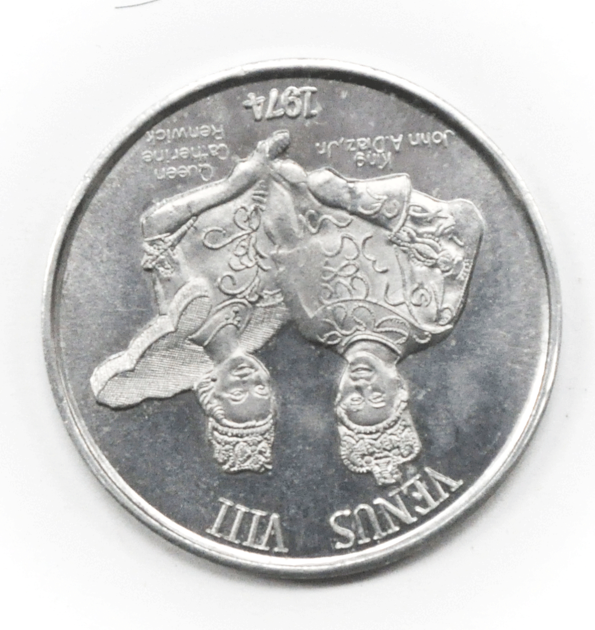 1974 Krewe of Venus Aluminum Token Tampa Florida VIII 39mm