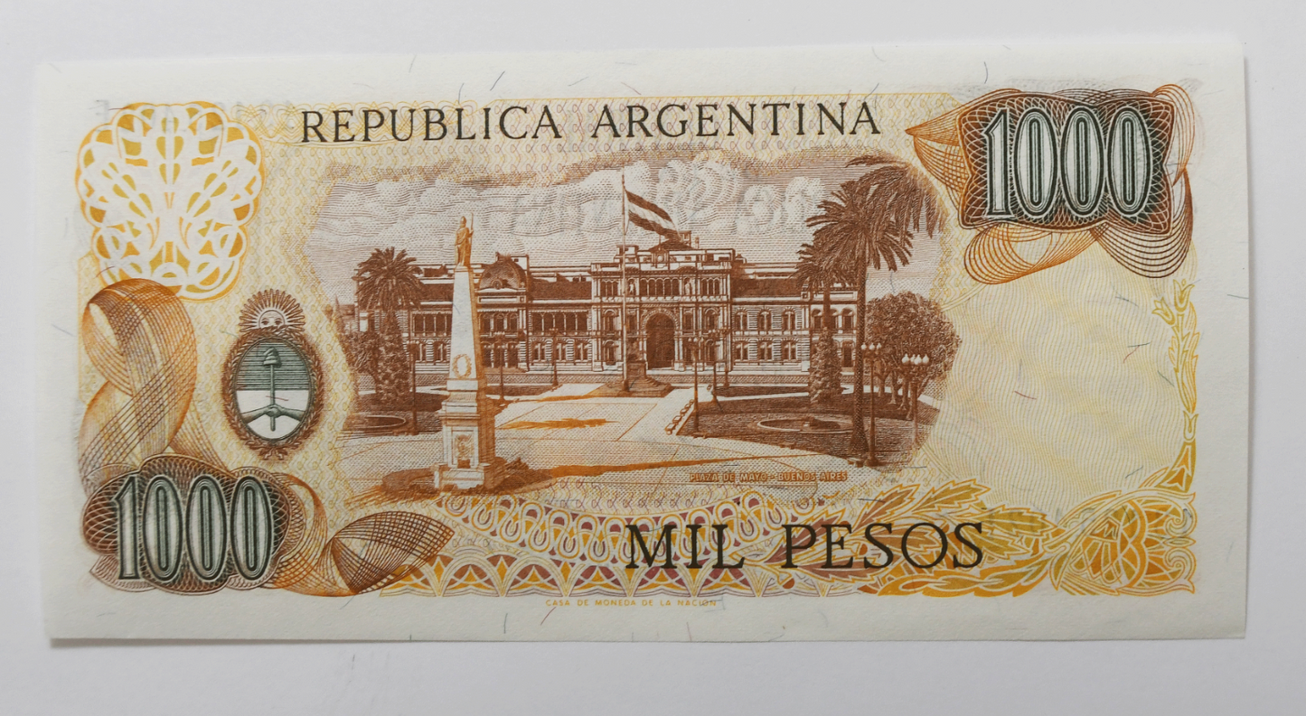 1976-83 Argentina 1000 Pesos Uncirculated Banknote 13.125.402E