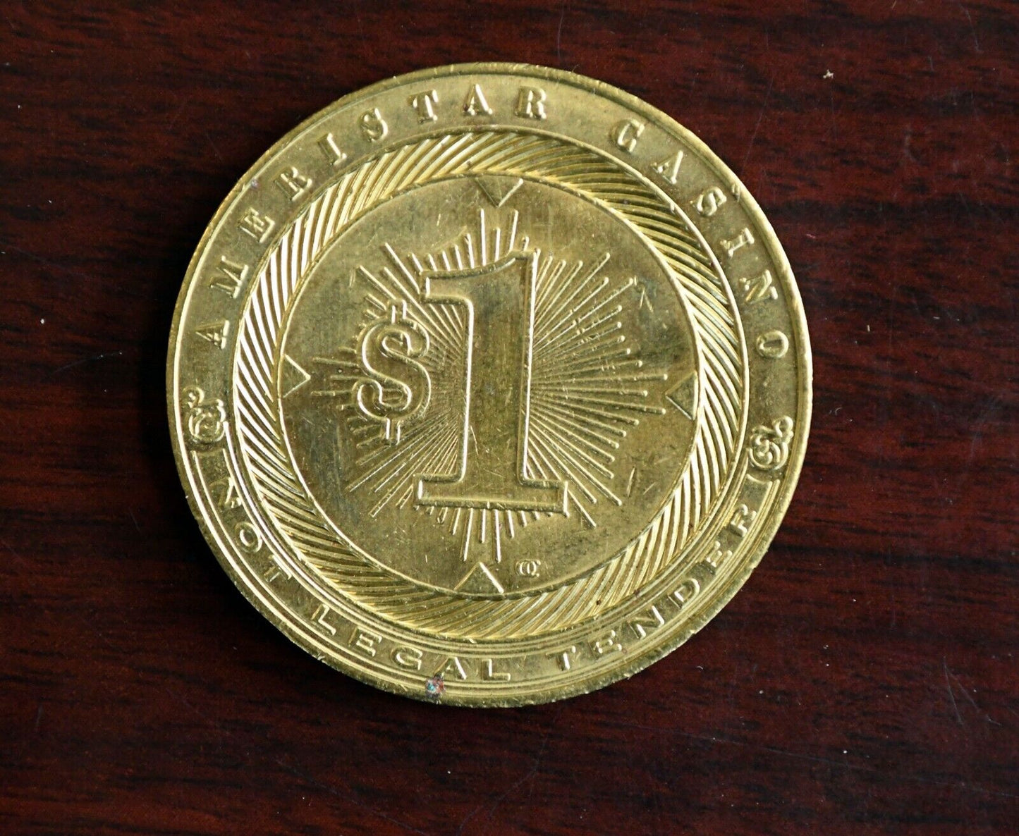 Ameristar Casino Hotel Kansas City Mo. One Dollar Gaming Token Vintage .67 oz.