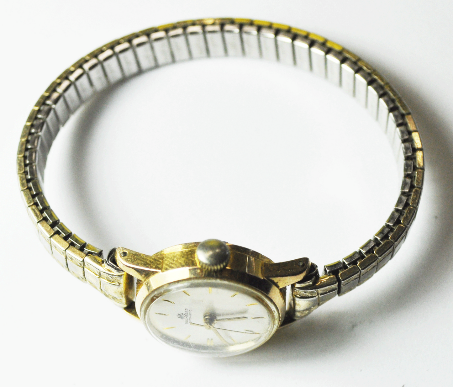 Vintage Women's Bucherer Automatic 21J 2365 Wristwatch 20mm Stainless
