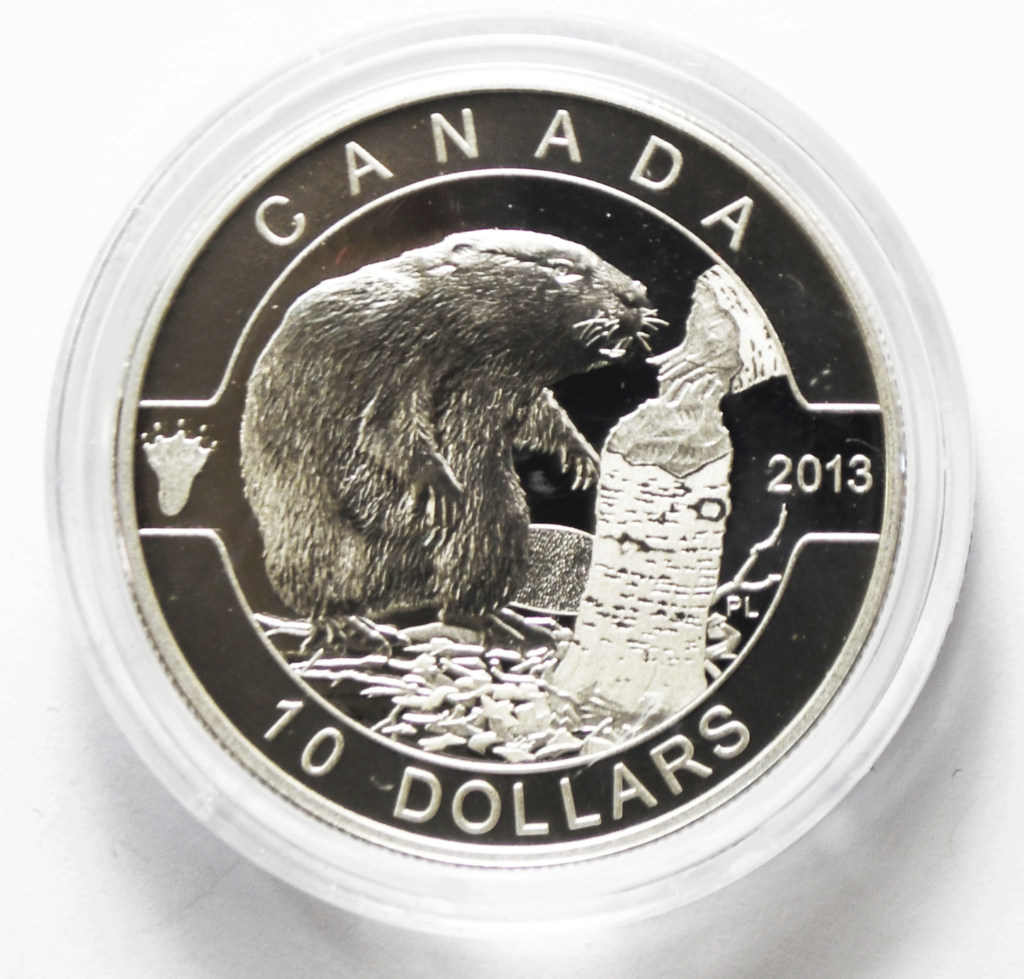 2013 Canada 10 Ten Dollars .999 Silver Half Ounce Proof Coin KM# 1396a Beaver