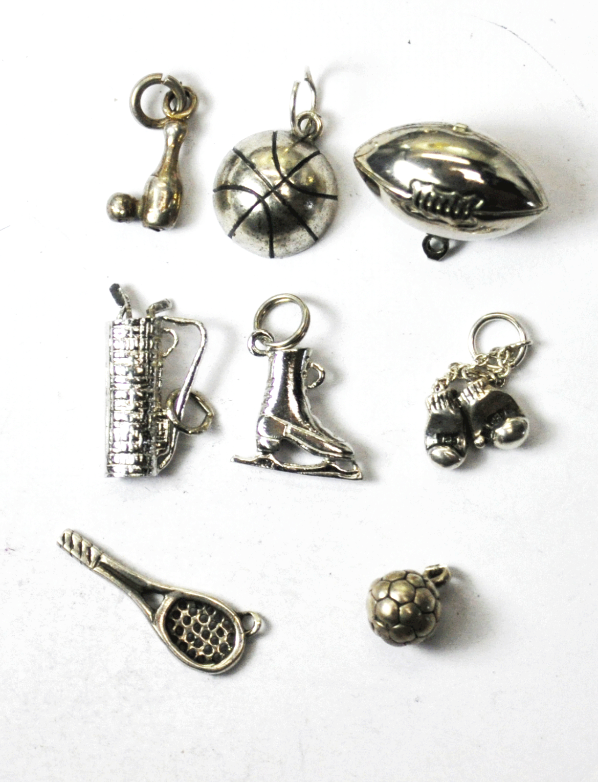 8 925 Sport Charms Football Soccer Basketball Golf Bowling Tennis Skating Boxing