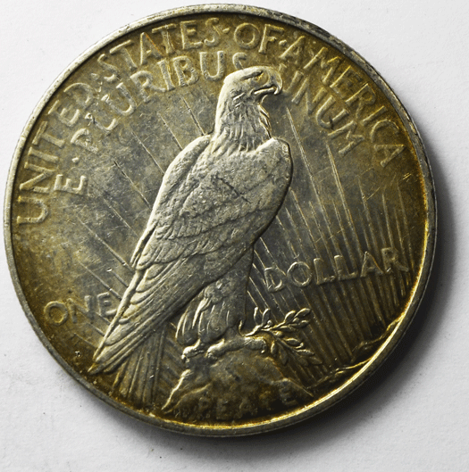 1927 D $1 Peace Silver One Dollar US Denver AU