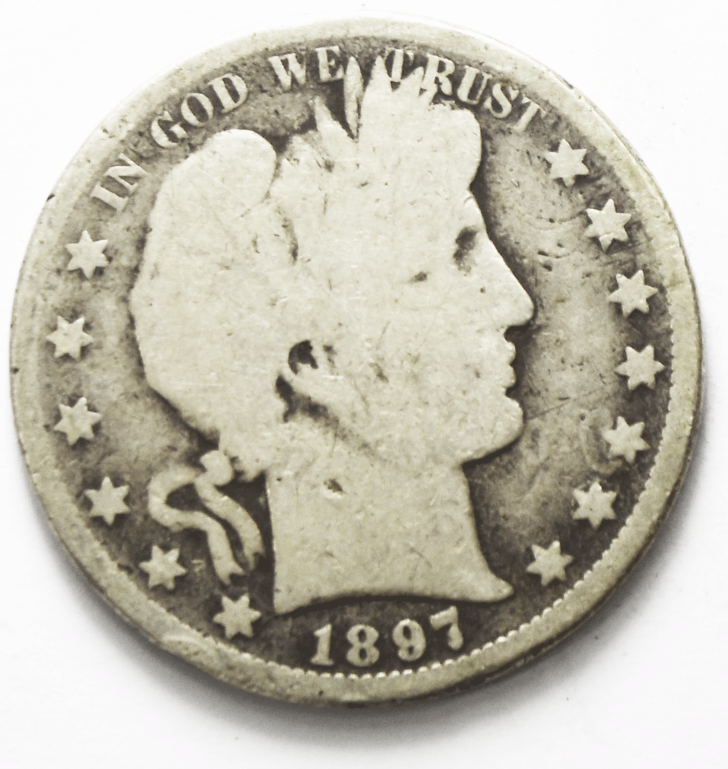 1897 O 50c Barber Silver Half Dollar Fifty Cents US New Orleans Rare