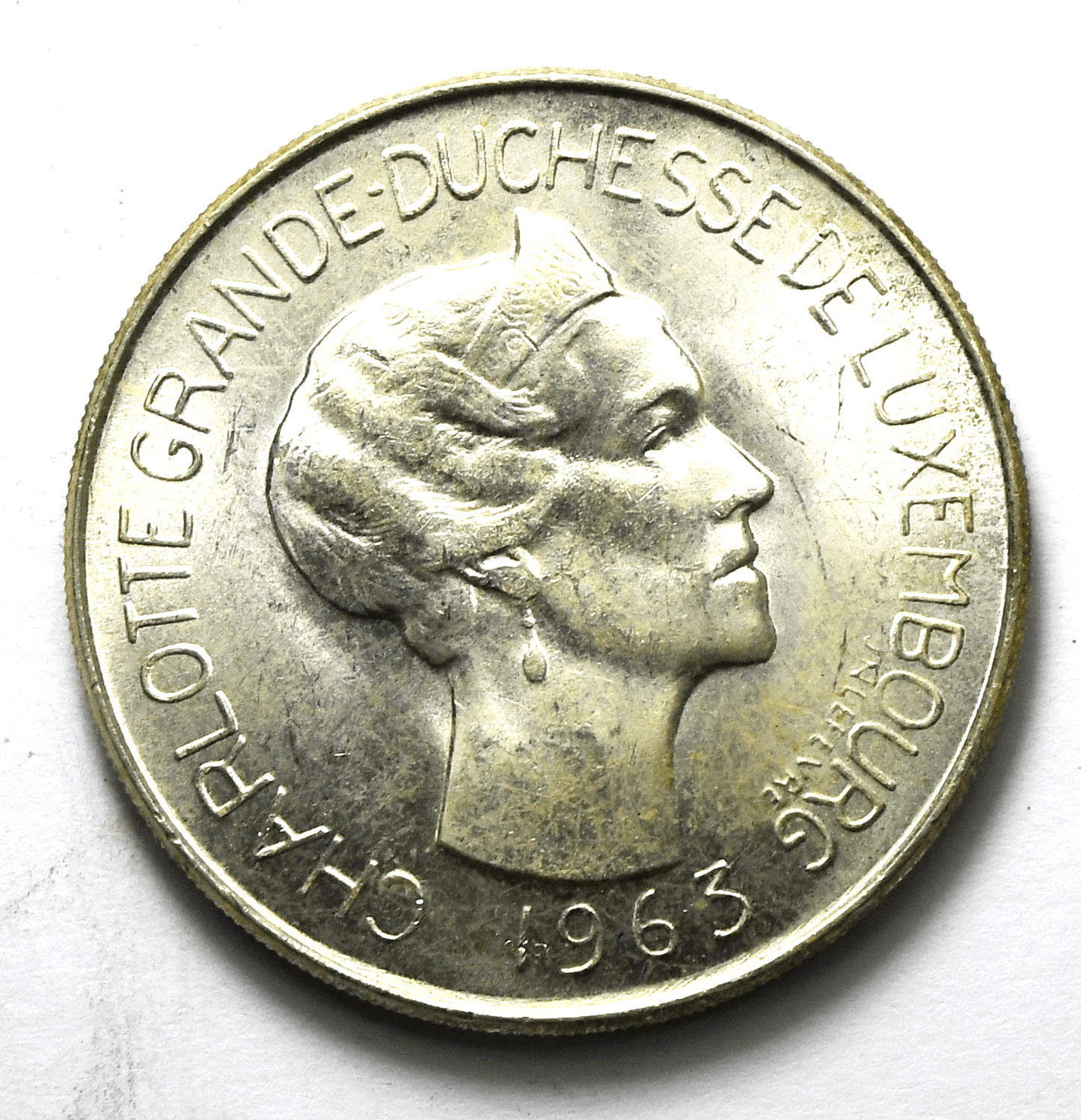 1963 Luxembourg One Hundred 100 Francs KM# 52 Silver Coin Uncirculated