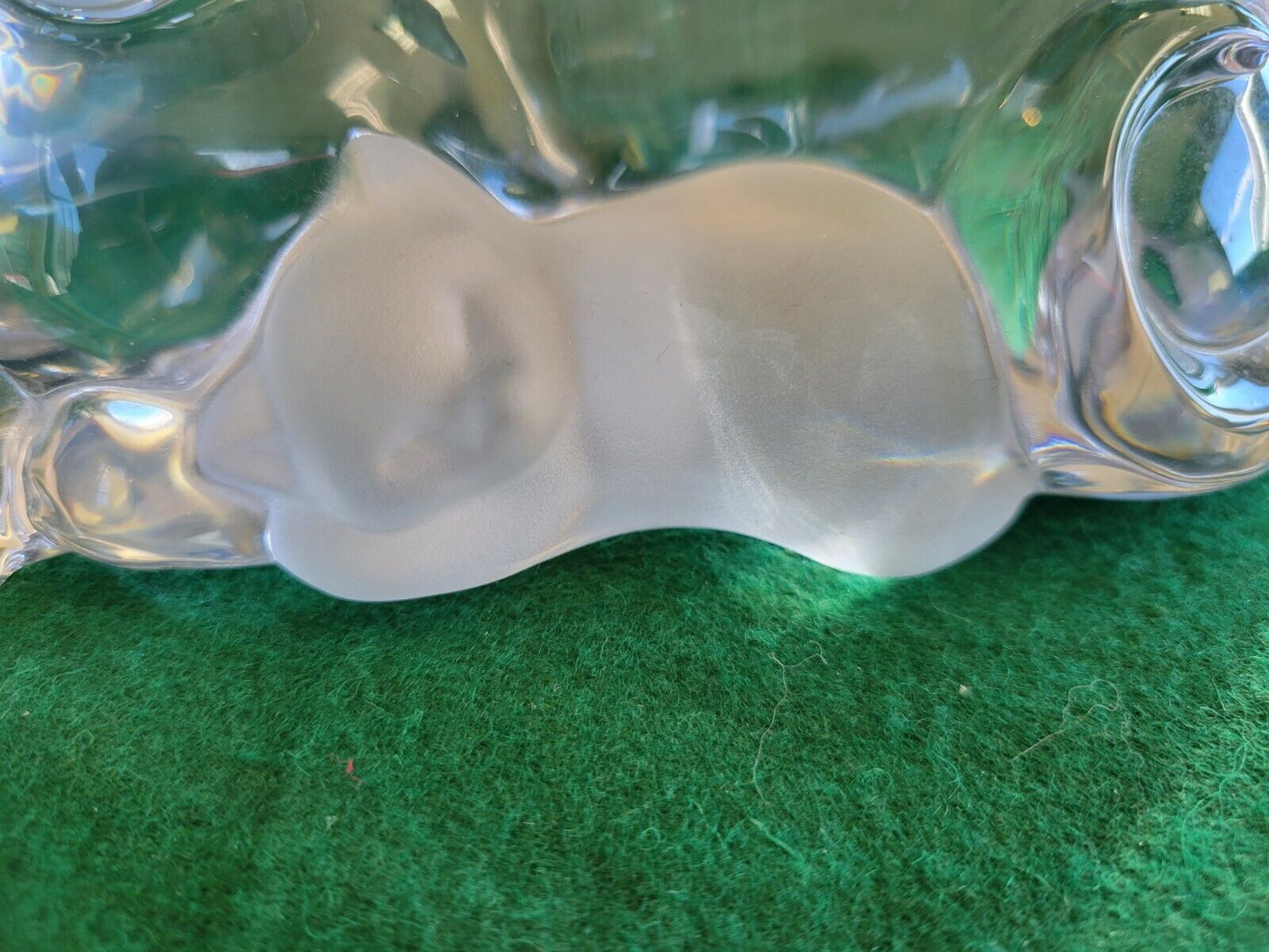 Lenox Crystal Kitty Cat with Kitte Figurine Full Lead Crystal 1st edition