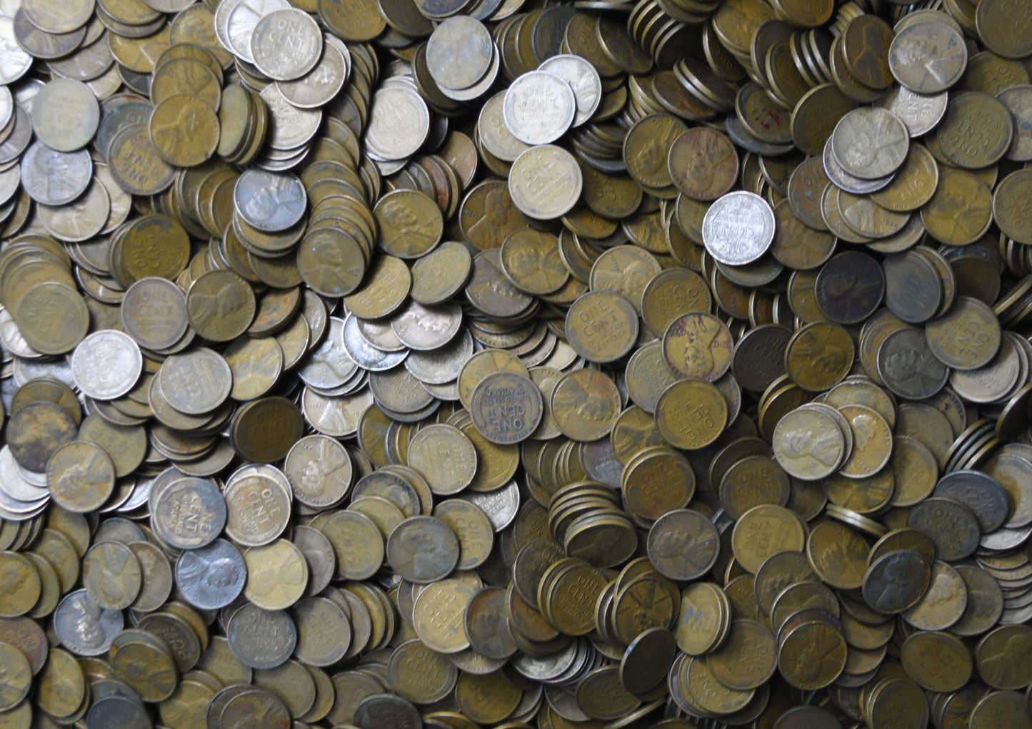 Bag of 5000 1930's Wheat Penny's 1930-39 One Cent Mixed Lot PDS