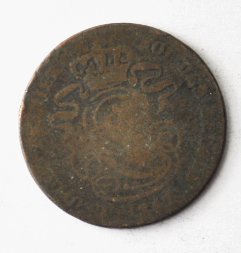 1847 Belgium 2 Two Centimes KM# 4.2 Copper Coin