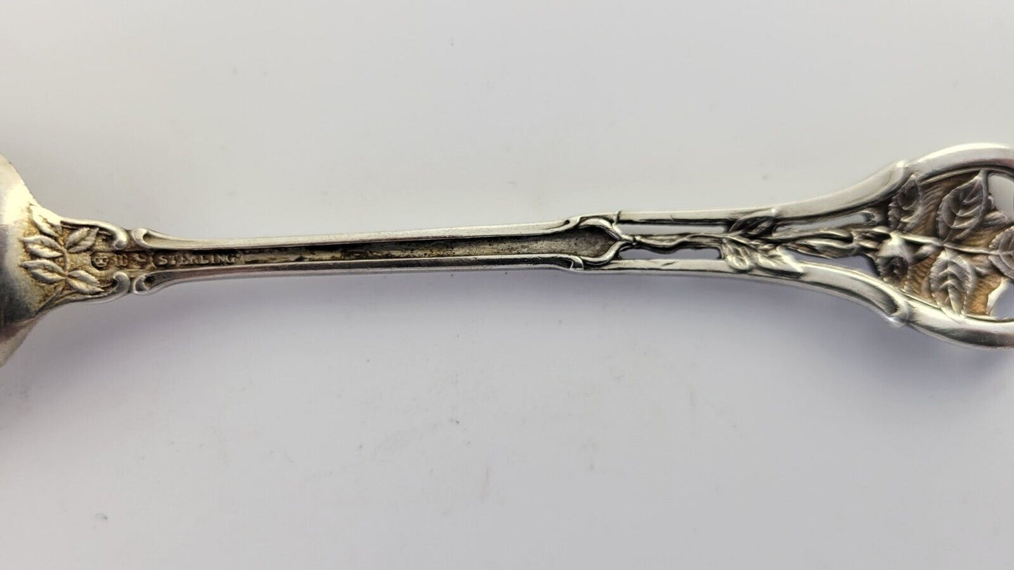 State Capital Topeka Kansas Sterling Silver 5 3/4" Souvenir Spoon .71oz.